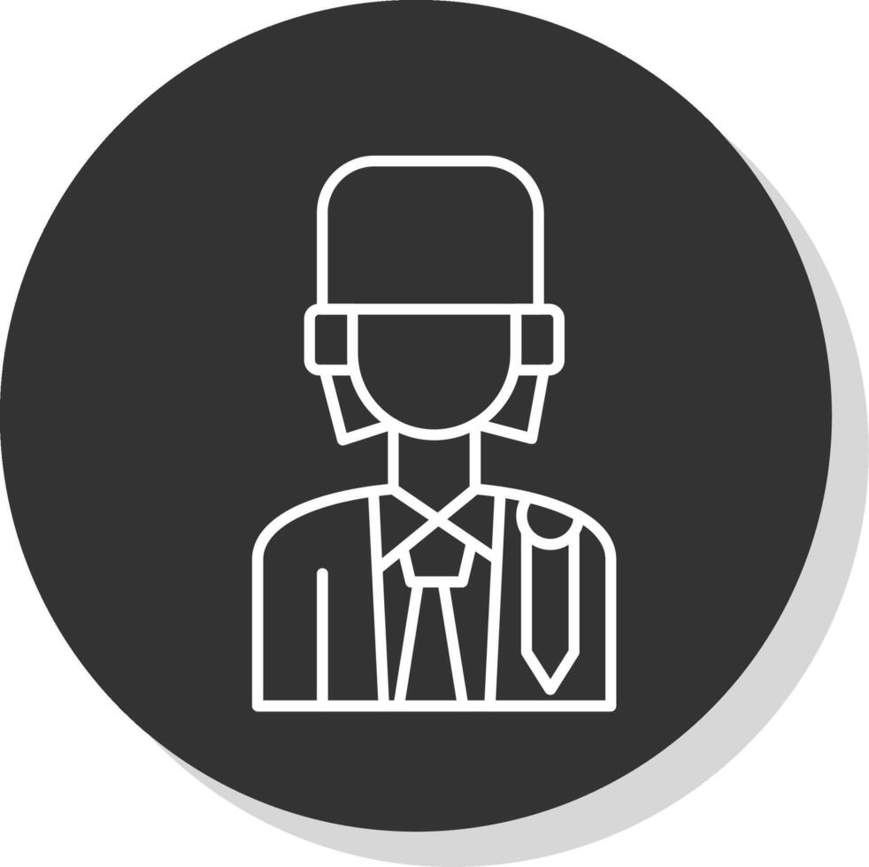 Lawyer Line Grey  Icon vector