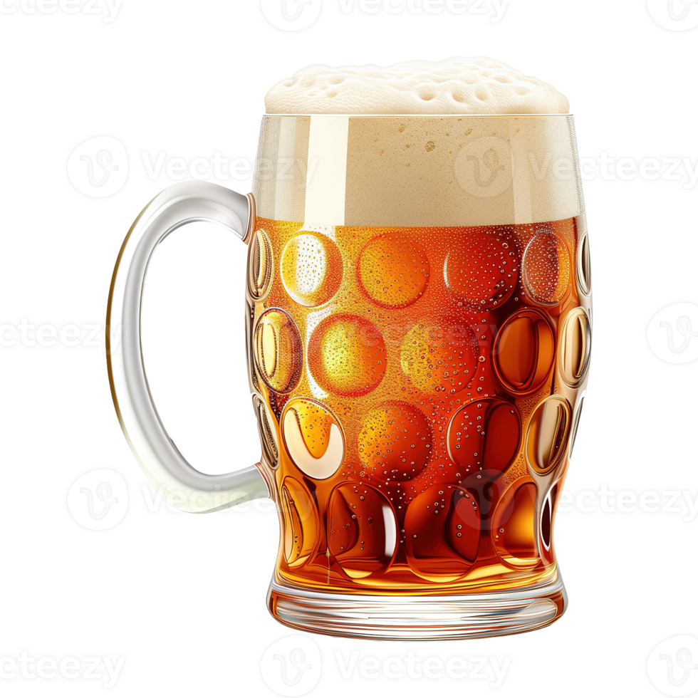 ai gegenereerd bier mok geïsoleerd Aan transparant achtergrond png