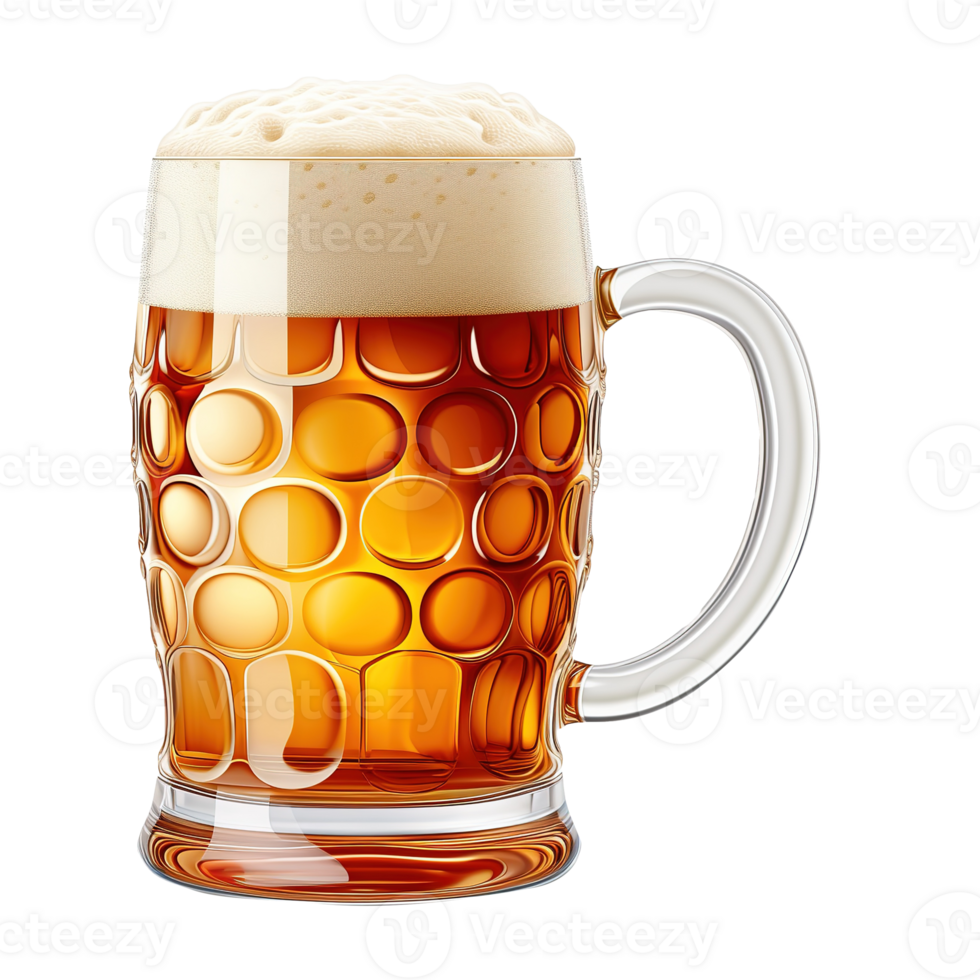 AI generated Beer mug isolated on transparent background png
