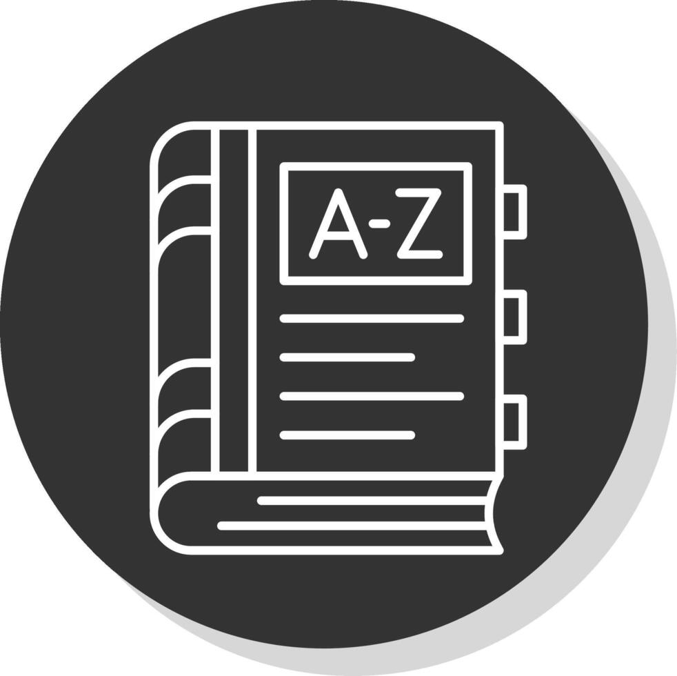 Dictionary Line Grey  Icon vector