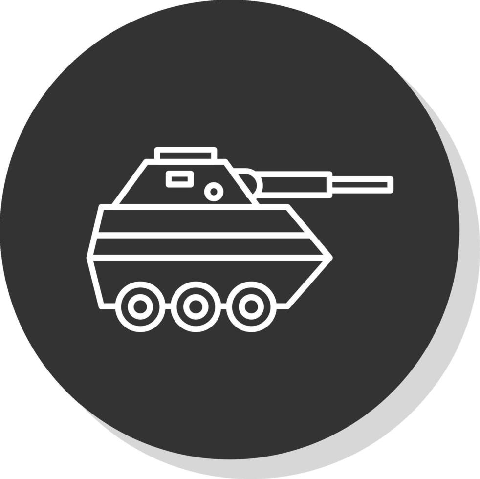 infantería camioneta línea gris icono vector