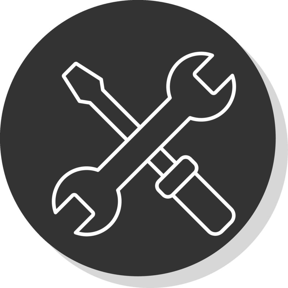 Tools Line Grey  Icon vector