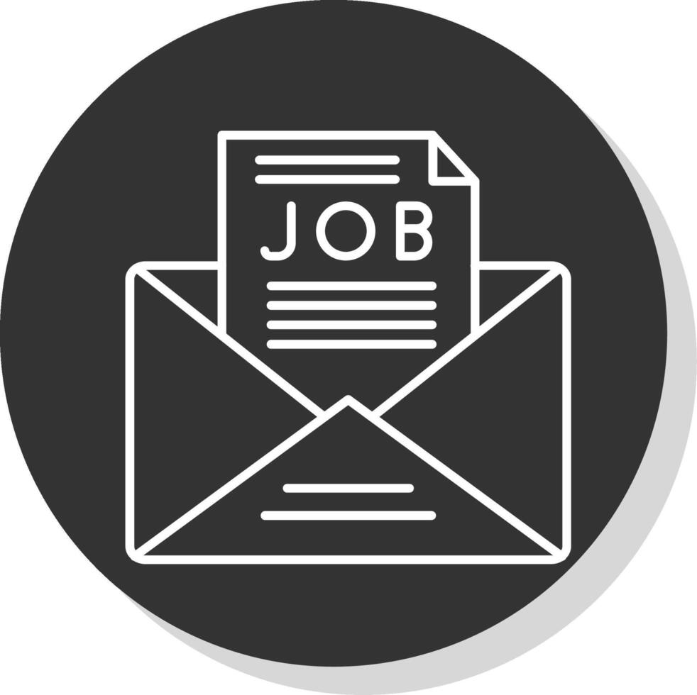 Job Offer Line Grey  Icon vector