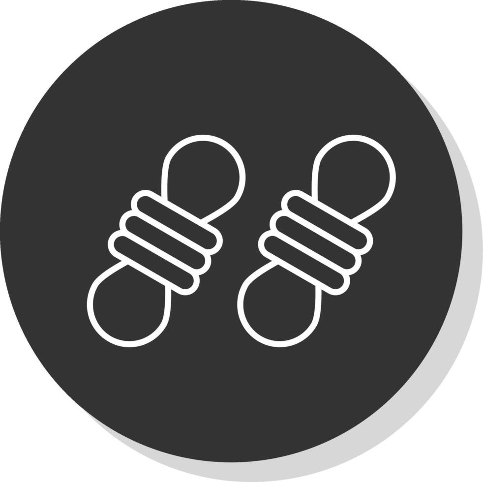 Rope Line Grey  Icon vector