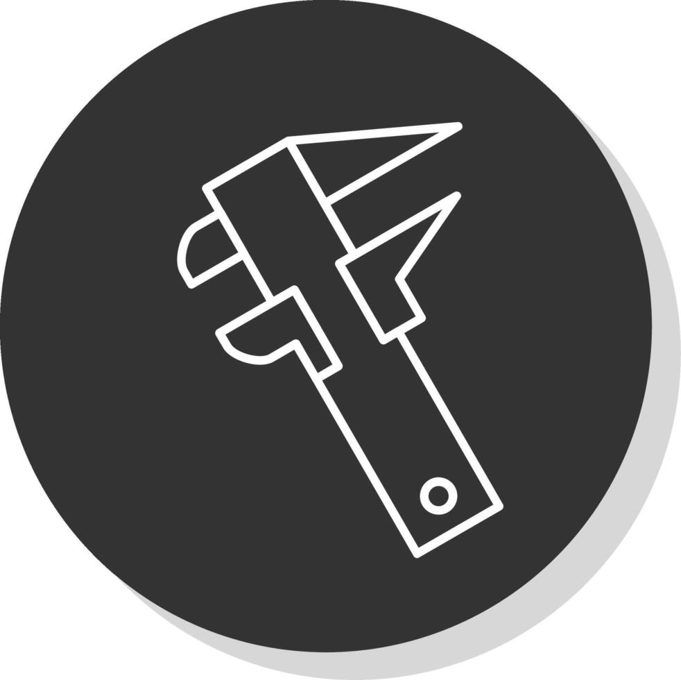 Caliper Line Grey  Icon vector