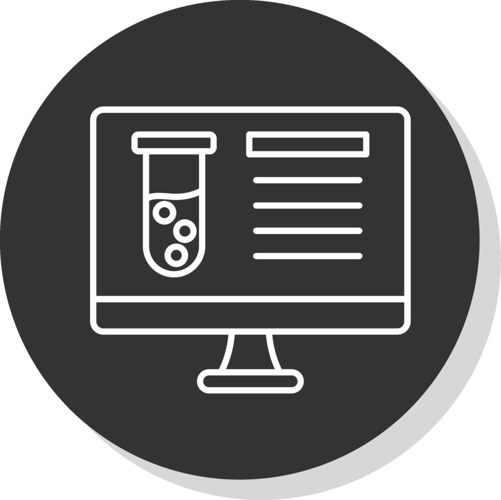 Computer Science Line Grey  Icon vector