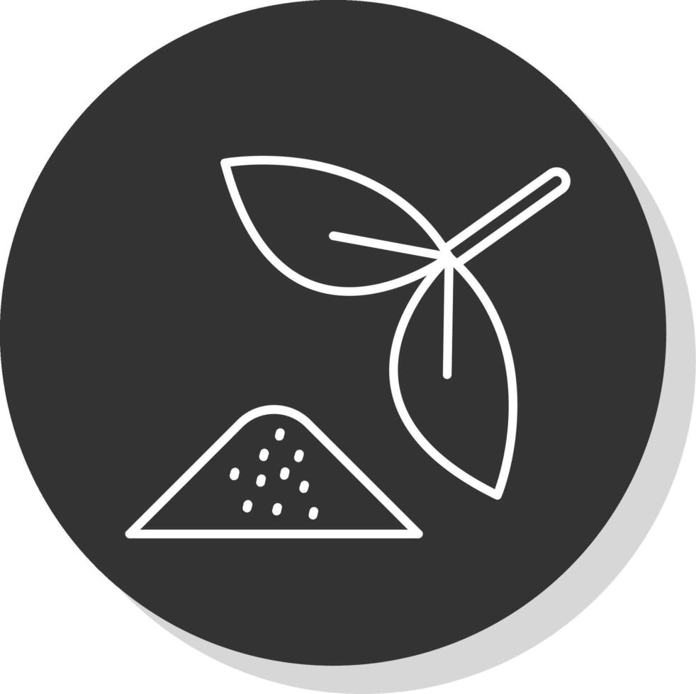 Herbal Line Grey  Icon vector