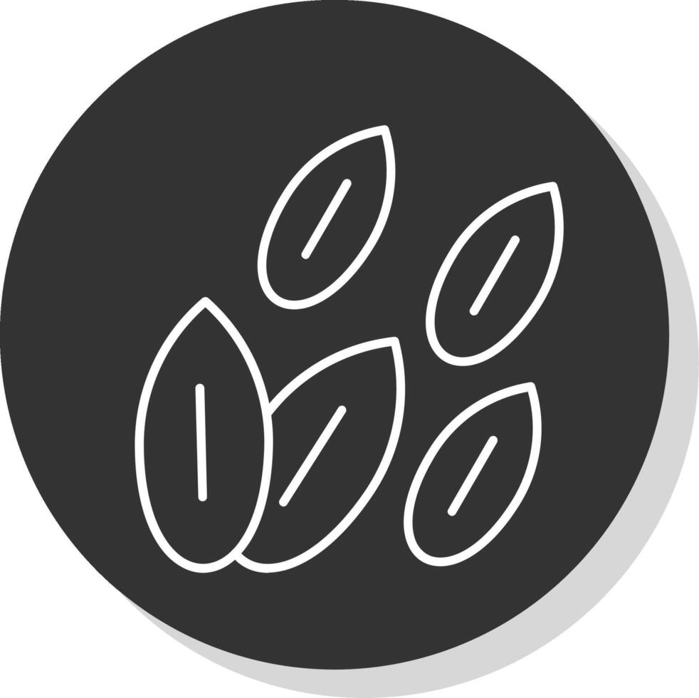 Barley Seeds Line Grey  Icon vector