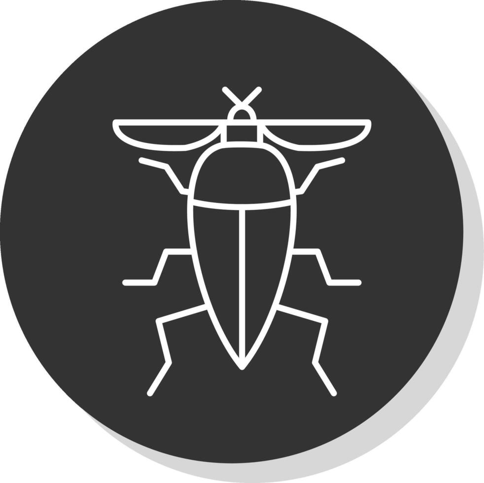 insecto línea gris icono vector