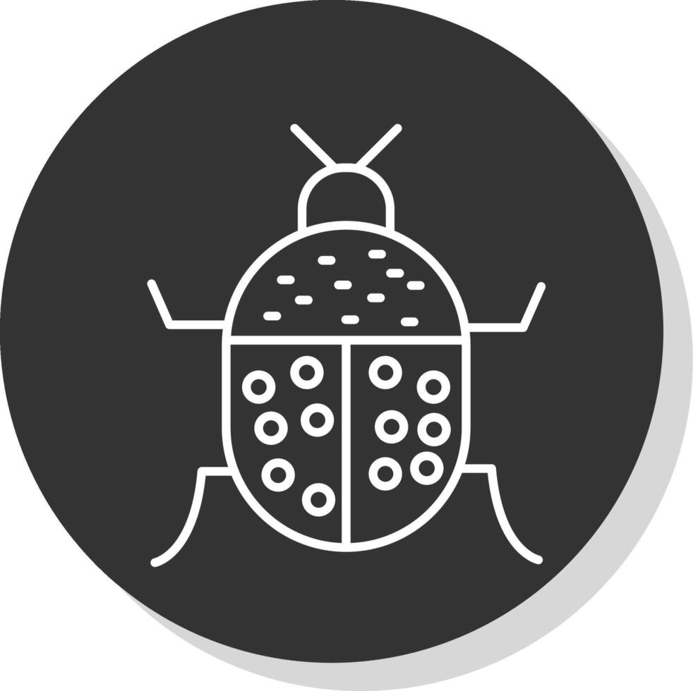 Beetle Line Grey  Icon vector