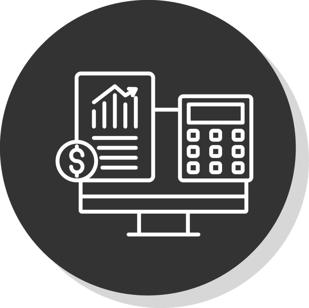 Accountant Line Grey  Icon vector