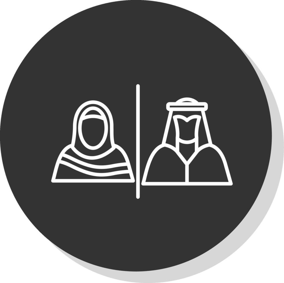 Divorce Line Grey  Icon vector