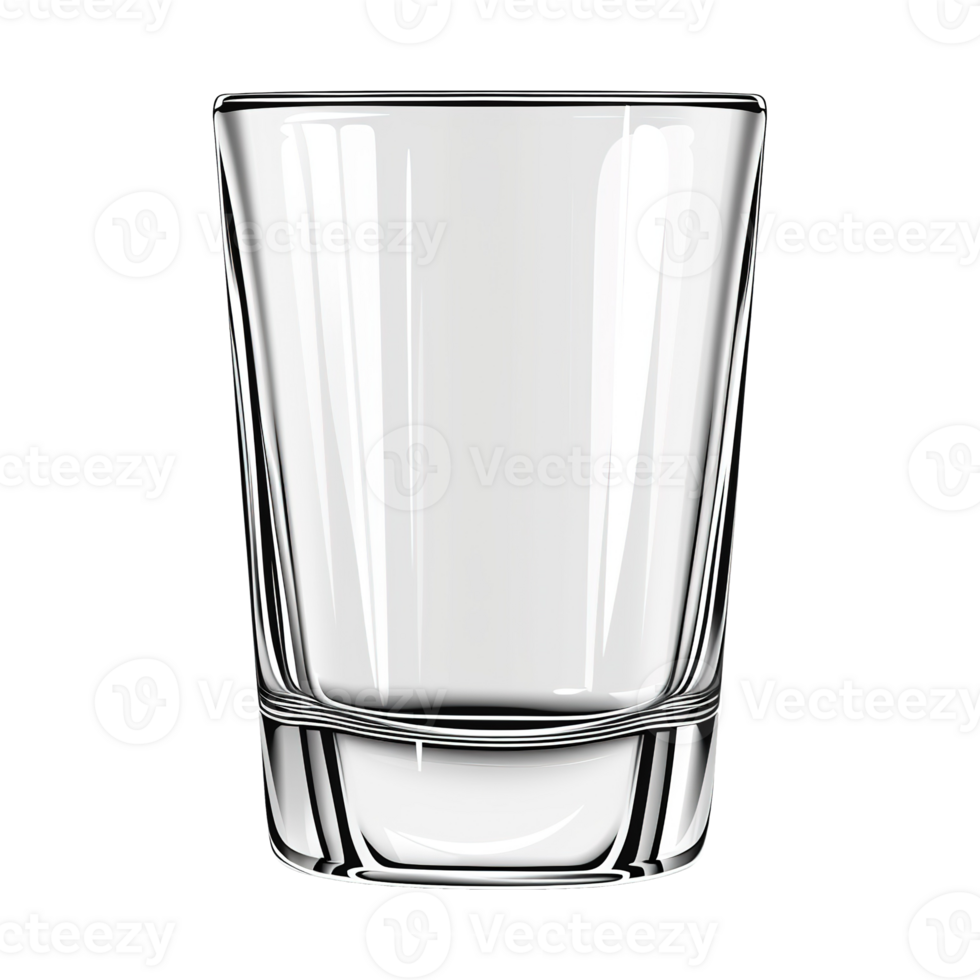 AI generated Empty glasses isolated on transparent background png