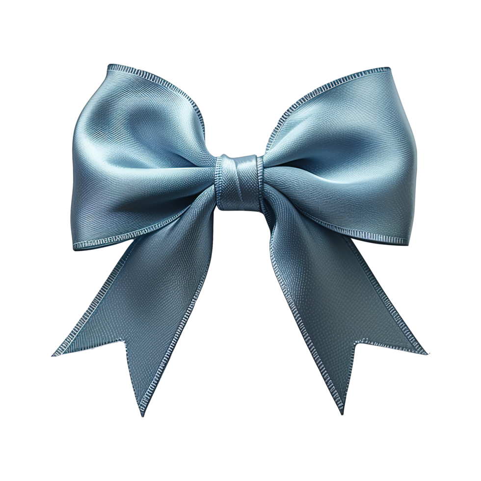 AI generated Satin ribbon bow isolated on transparent background png