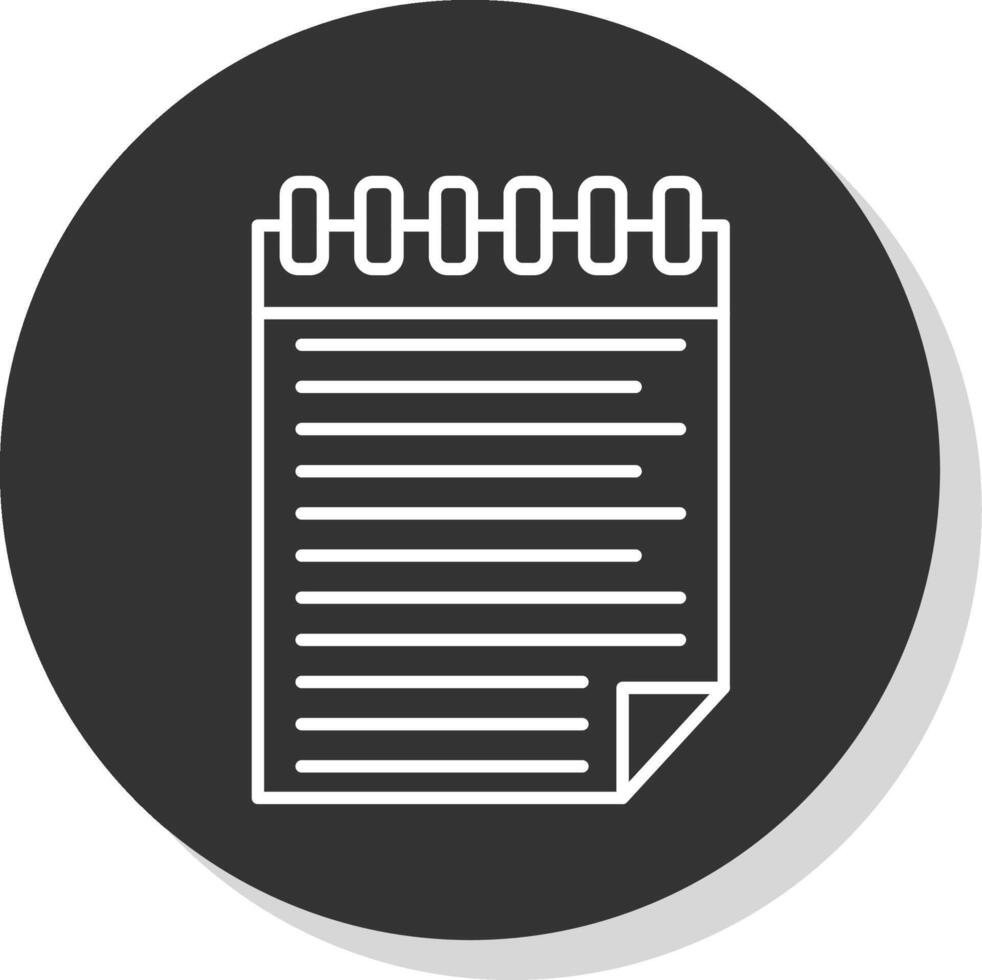 Notepad Line Grey  Icon vector