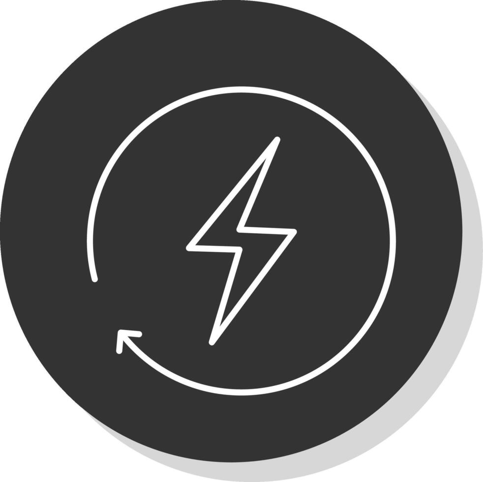 Energy Line Grey  Icon vector