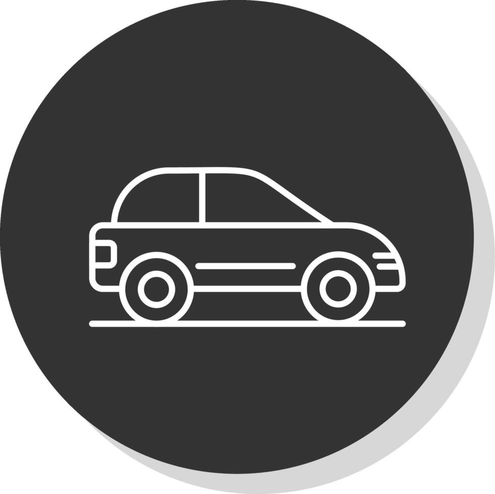 Car Line Grey  Icon vector