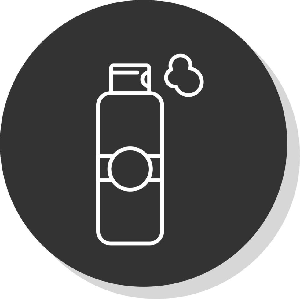 Shaving Cream Line Grey  Icon vector