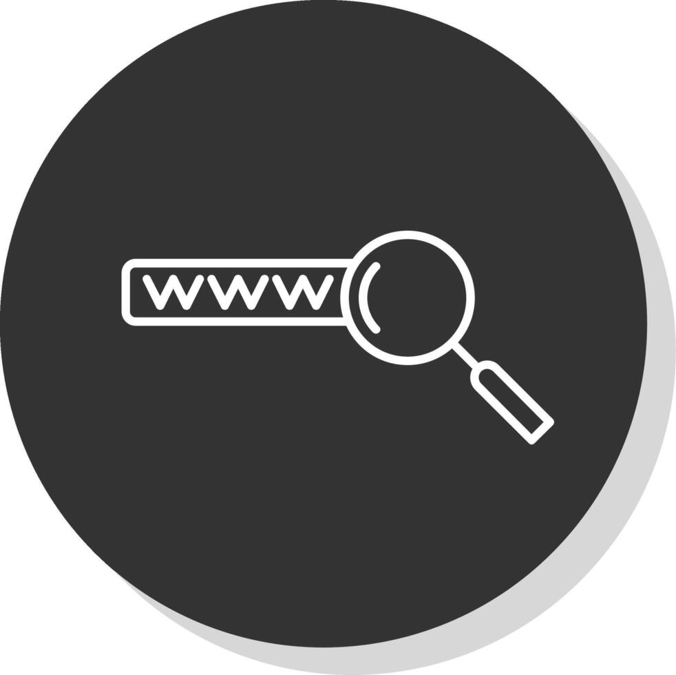 Keyword Search Line Grey  Icon vector