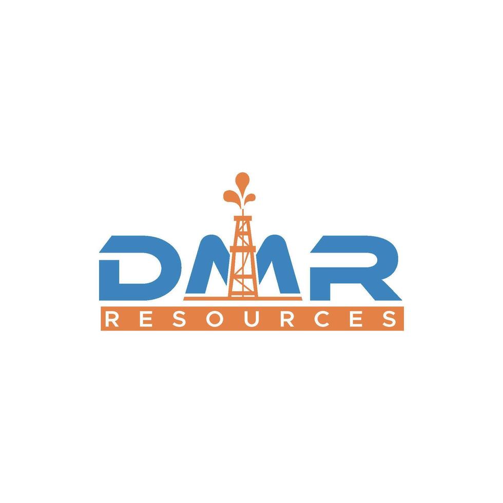 DMR Resources oil and gas industrial company business logo design icon element vector