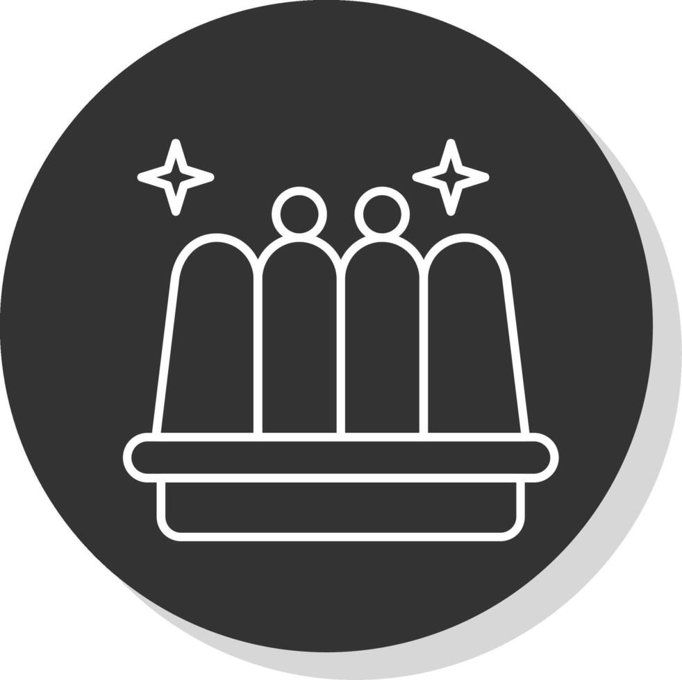 Jelly Line Grey  Icon vector