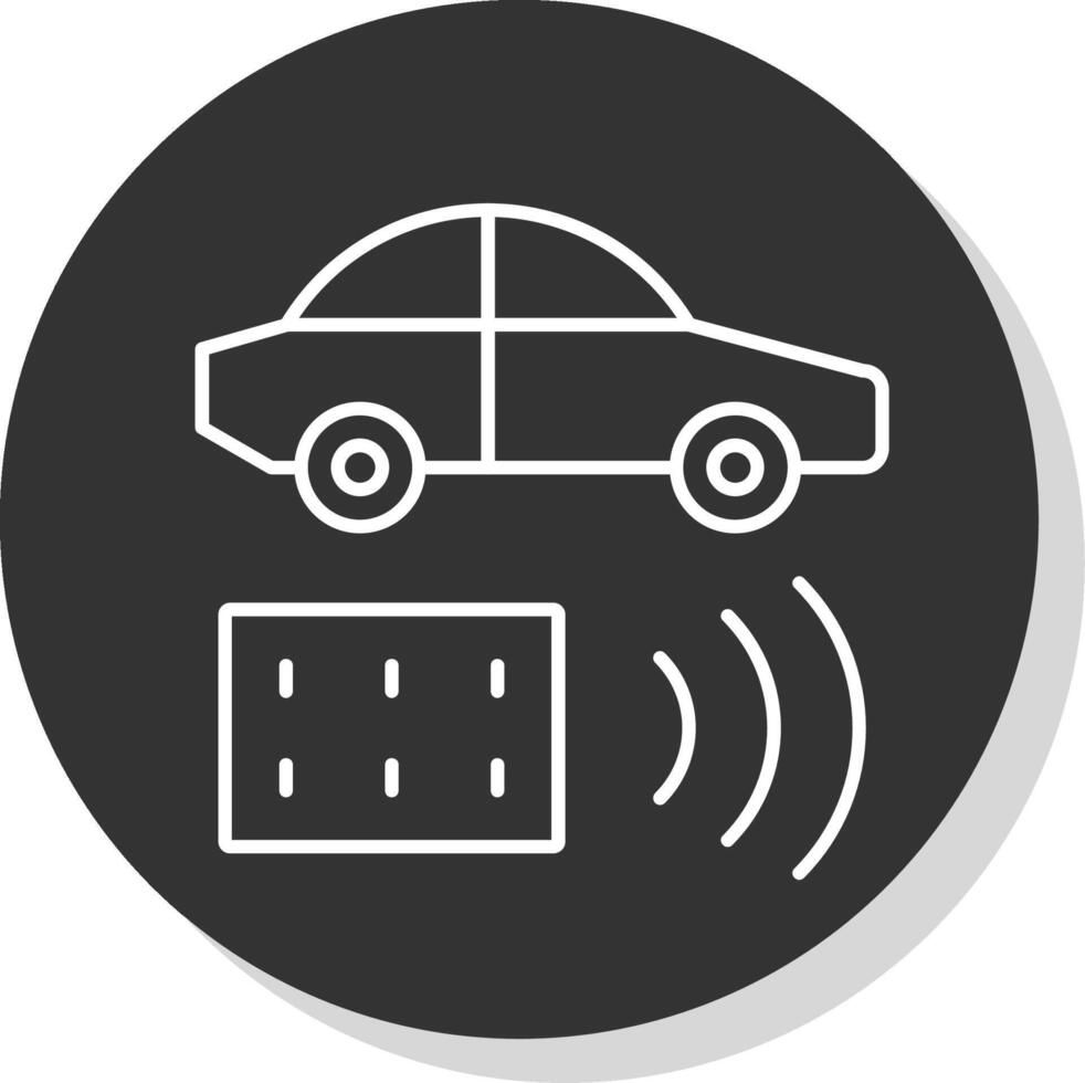 Remote Vehicle Line Grey  Icon vector