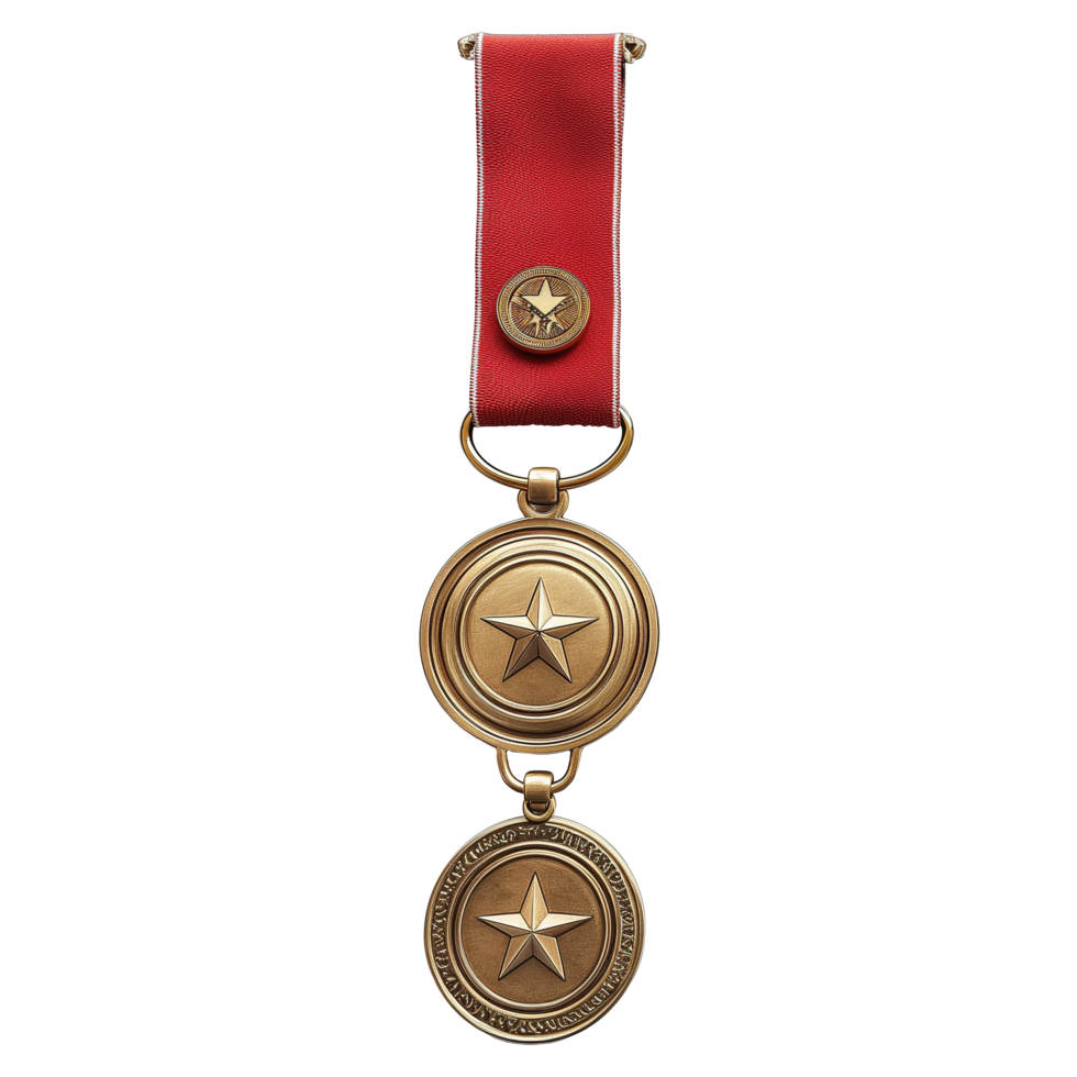 AI generated Military medal isolated on transparent background png