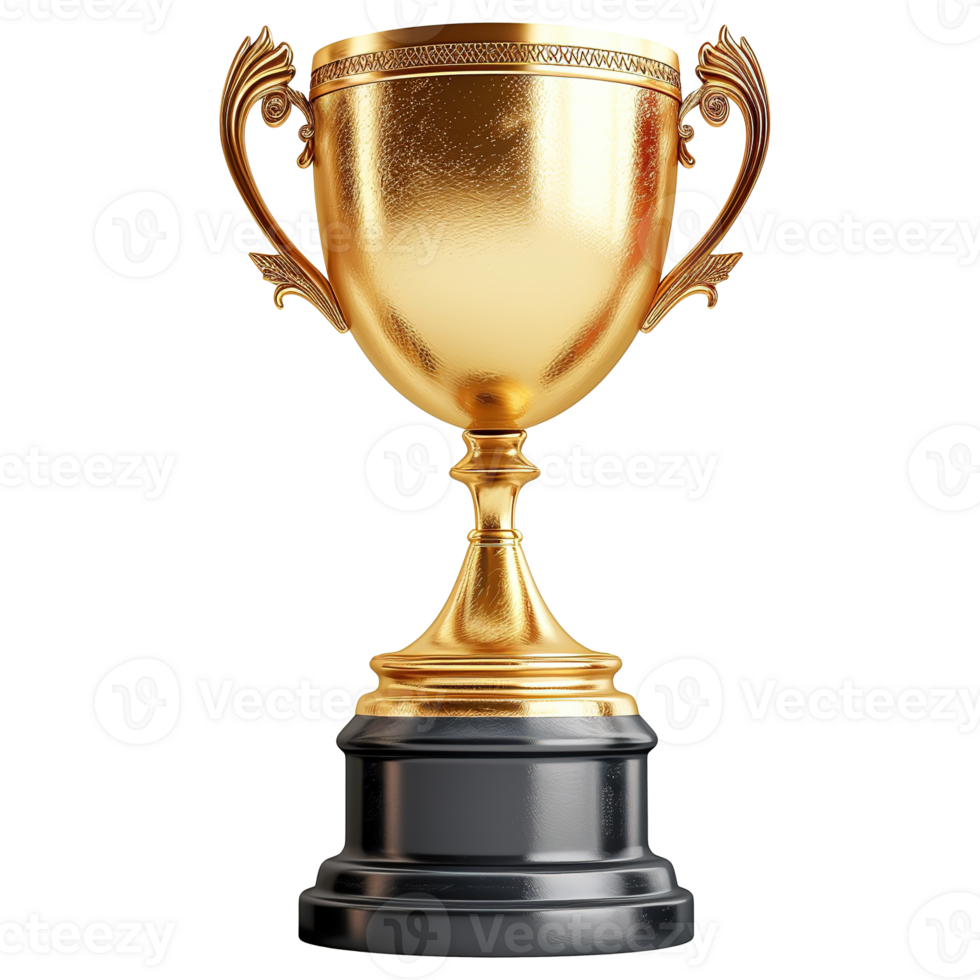 AI generated Trophy cup isolated on transparent background png