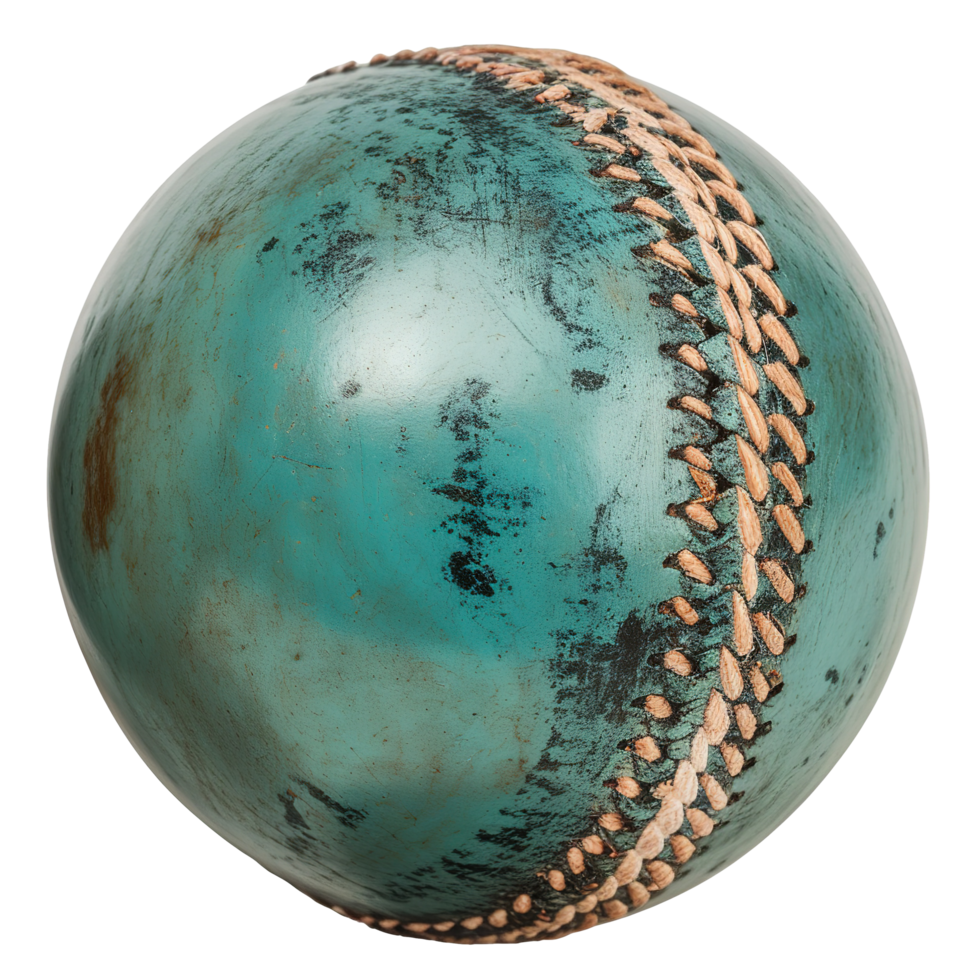 ai generiert Kricket Ball isoliert auf transparent Hintergrund png