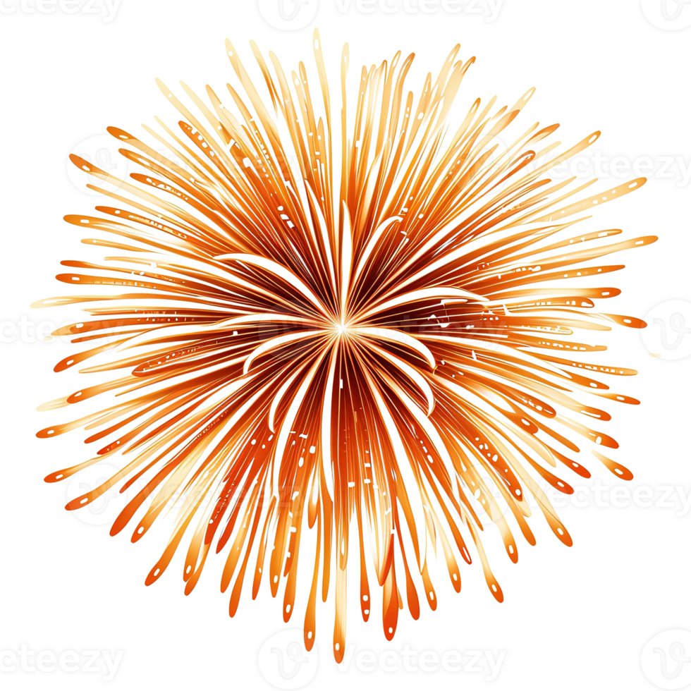 AI generated Colorful firework isolated on transparent background png
