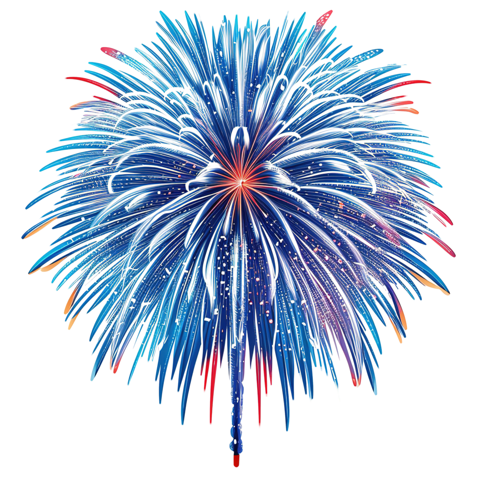 AI generated Colorful firework isolated on transparent background png