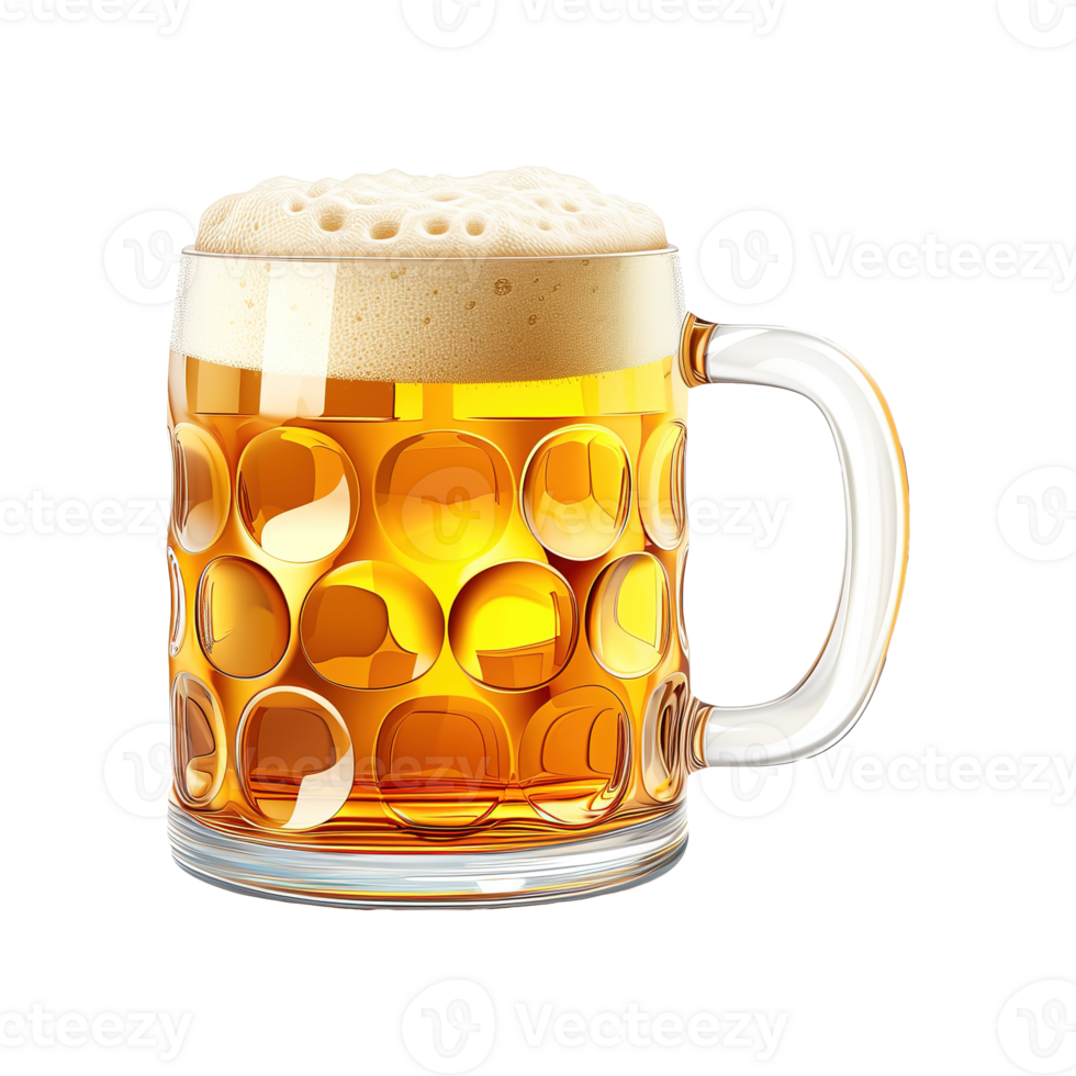 AI generated Beer mug isolated on transparent background png