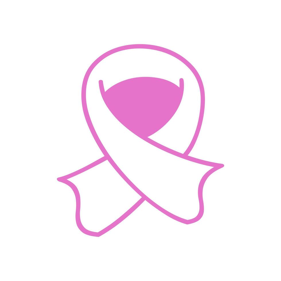 Breast Cancer Ribbon Icon vector