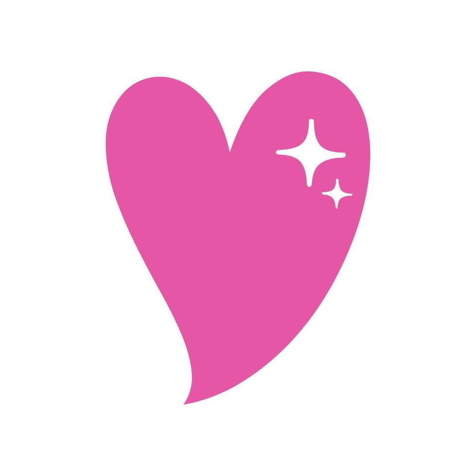 Sparkling Heart Icon vector