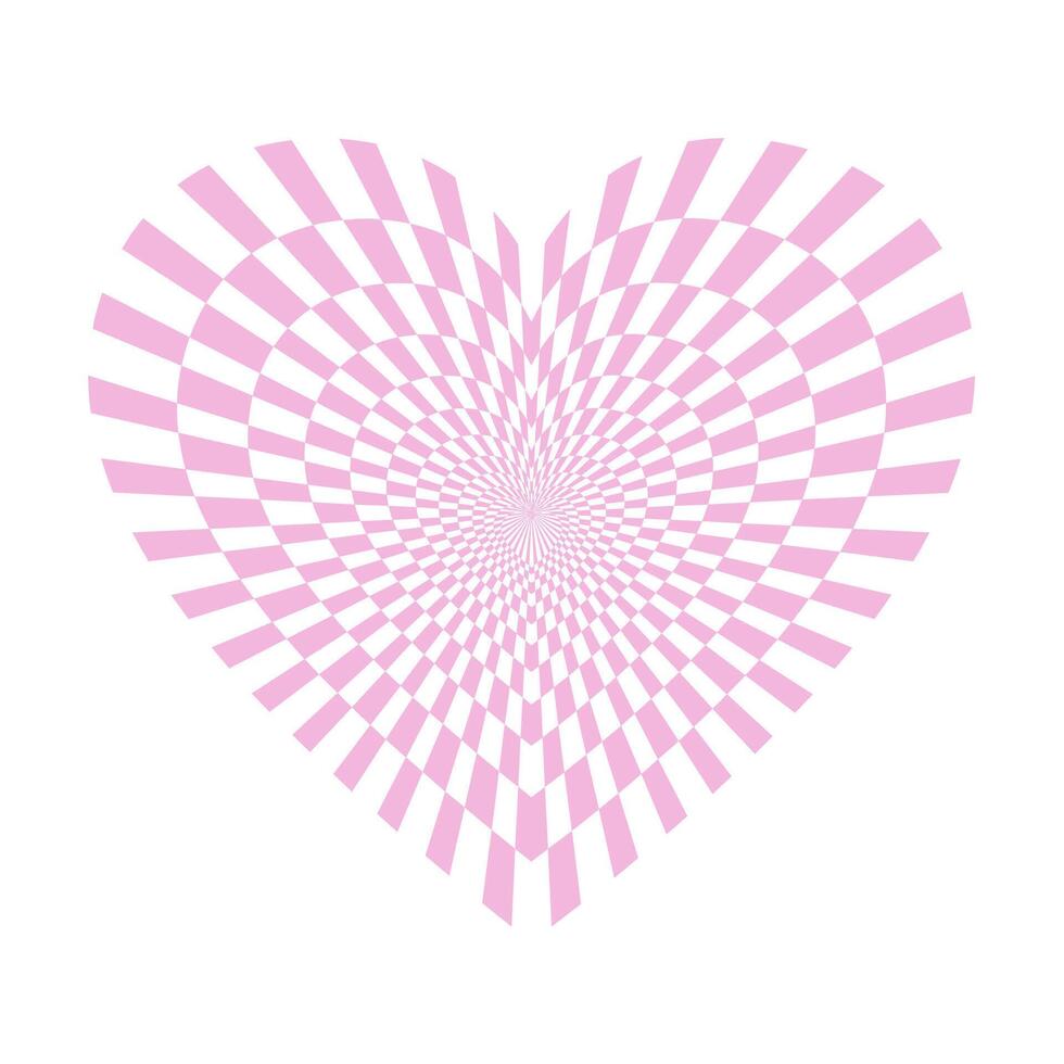 Pink Rays Patterned Heart vector