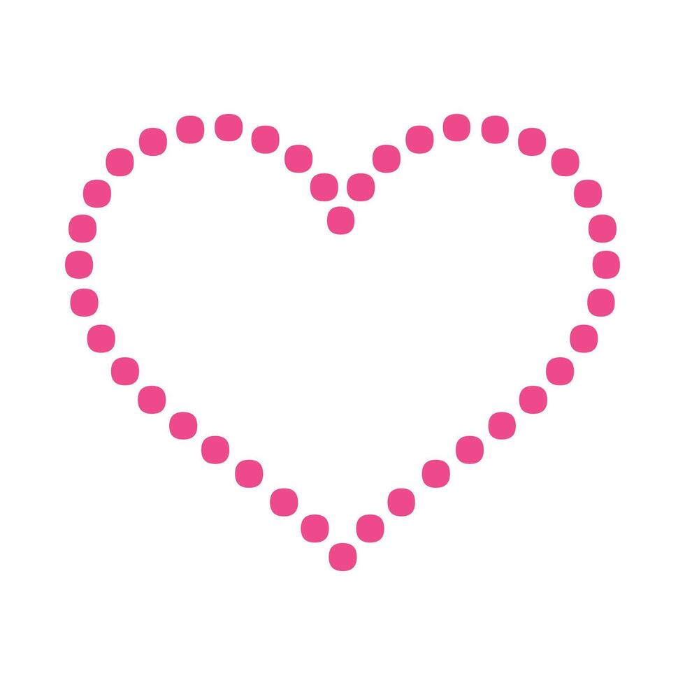 Dotted Heart Shaped Empty Frame vector