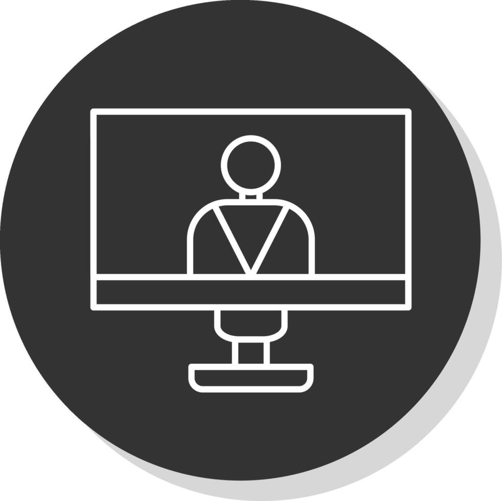 Management Line Grey  Icon vector