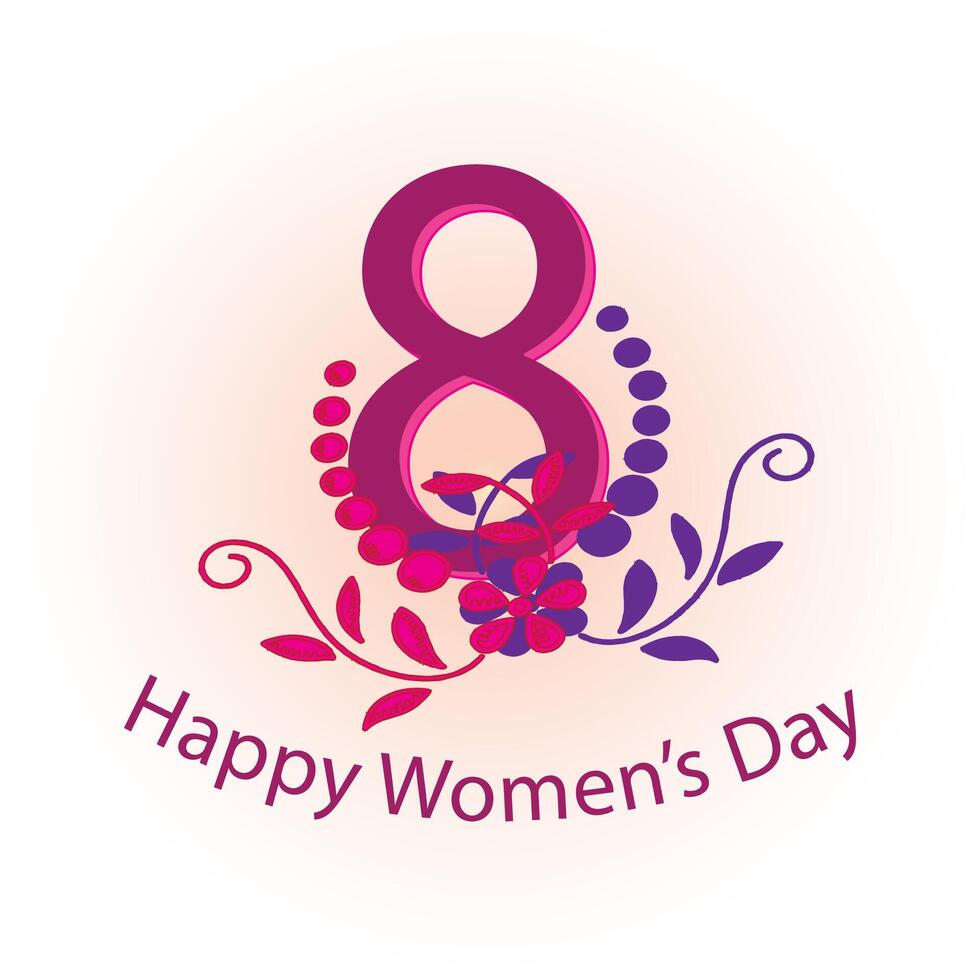 Happy International Womens Day March 8th Background vector