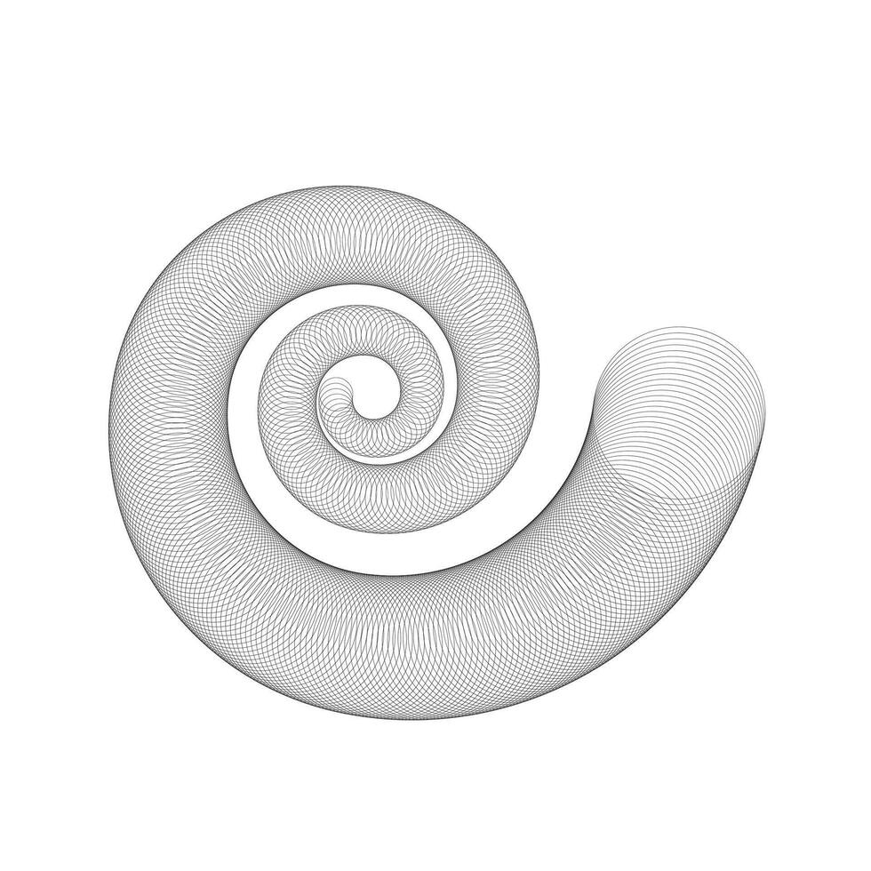 Spiral Lines In Circle Form Vector Illustration