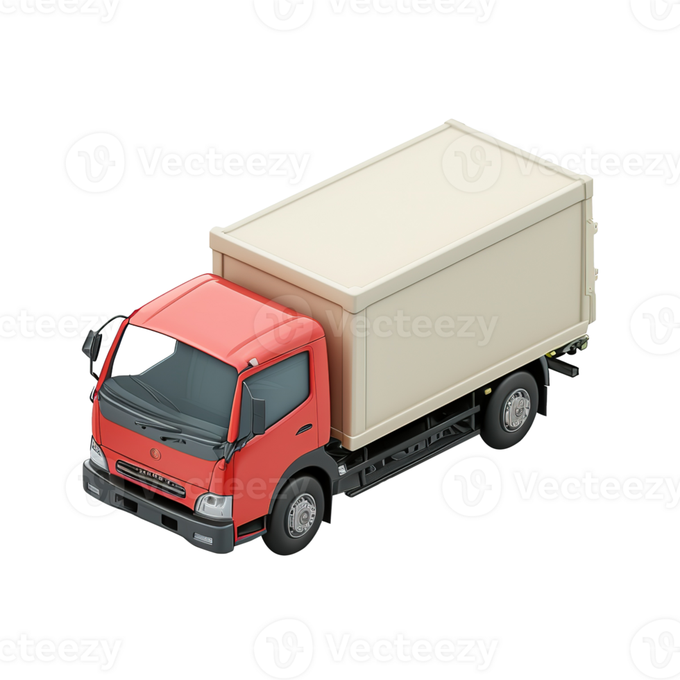 AI generated Truck 3d icon isolated on a transparent background png
