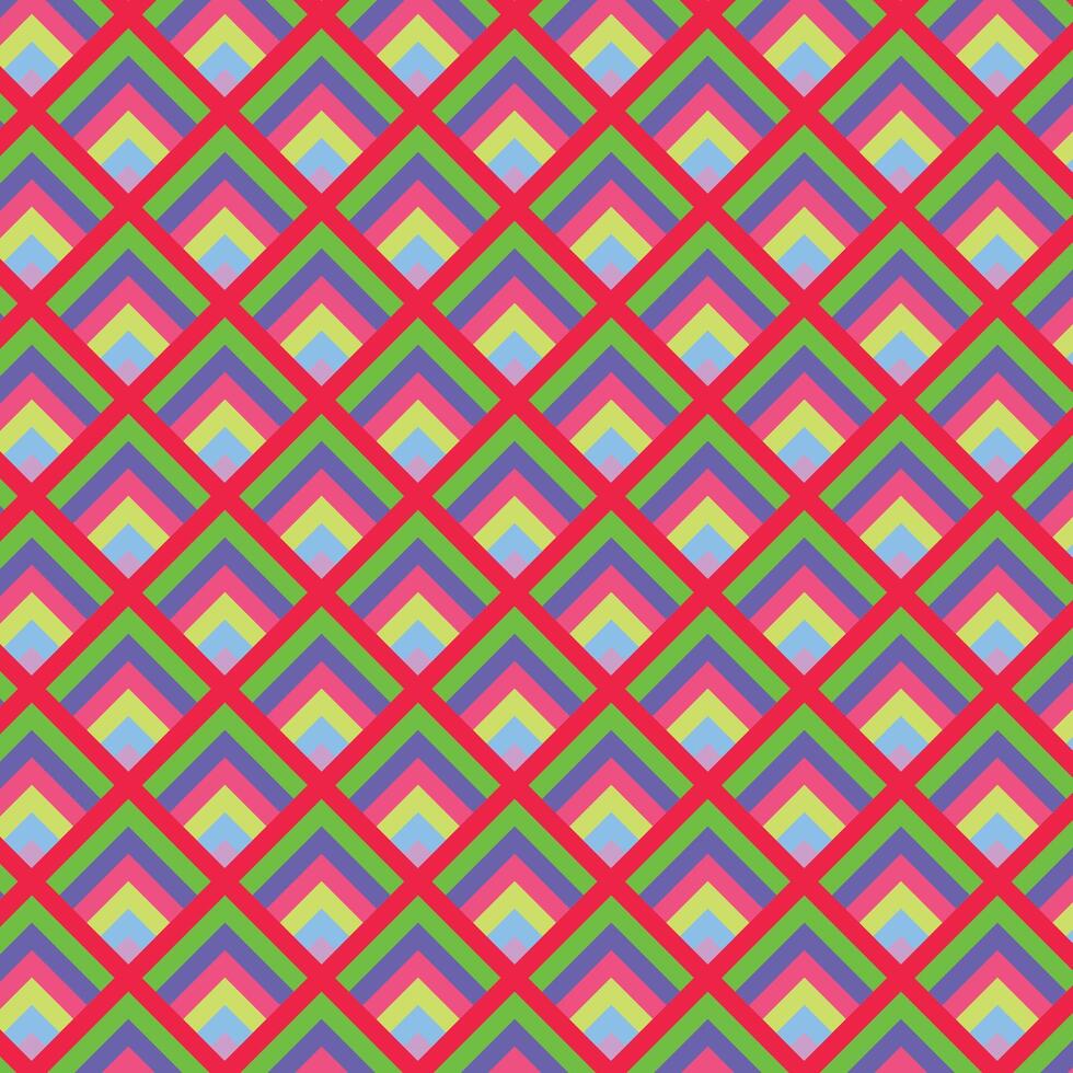 Argyle Style Rainbow Diamond Pattern Background vector