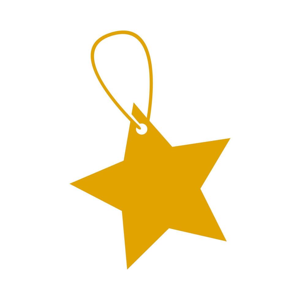 Golden Star Key Chain Icon vector