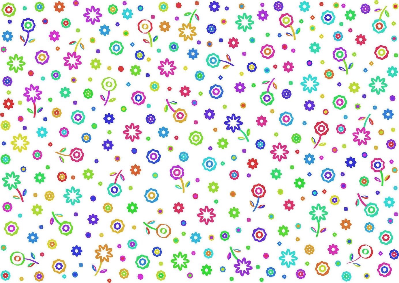 Hand Drawn Doodle Flower Pattern vector