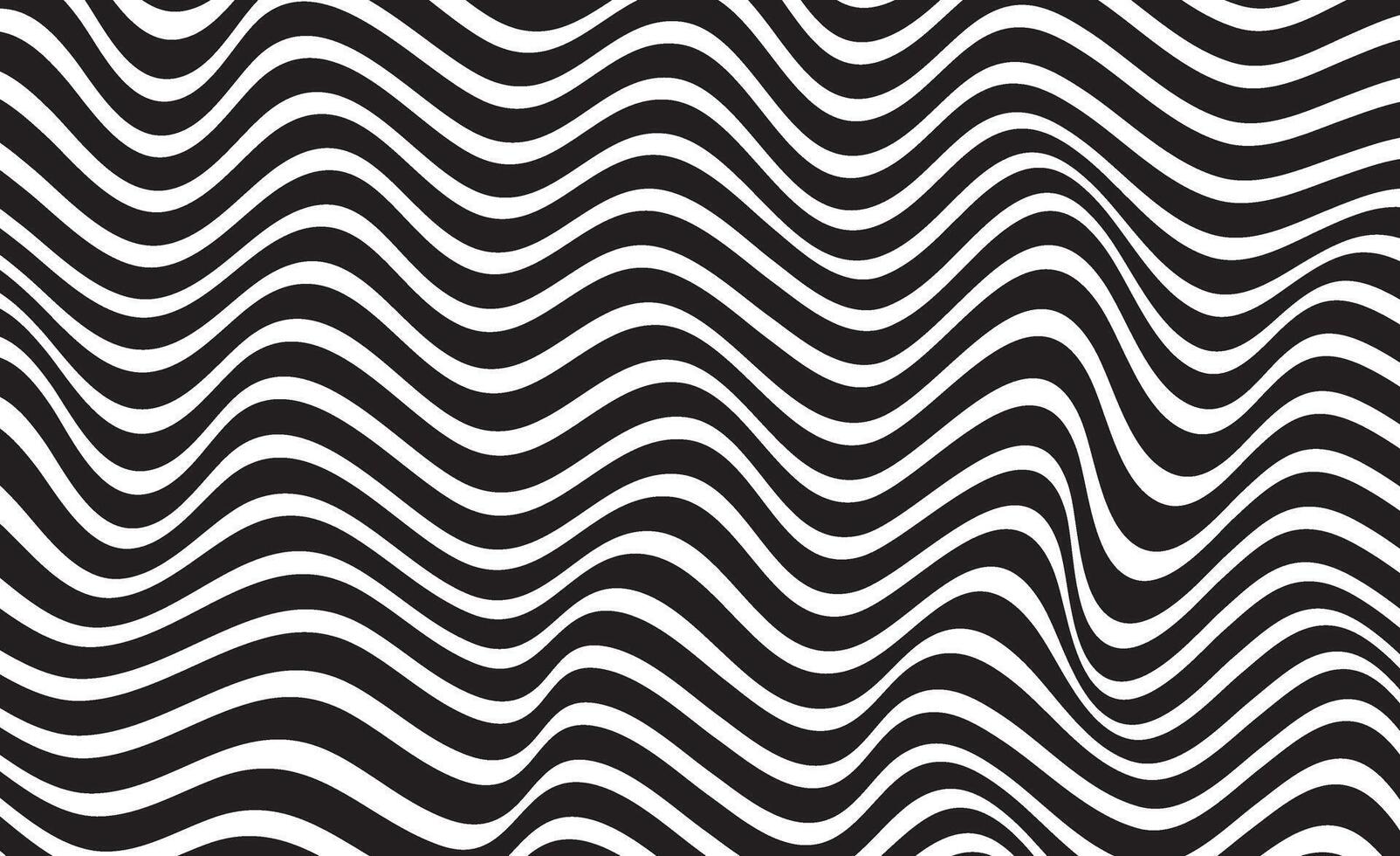 Horizontal Black Lines Abstract Hypnotic Pattern Psychedelic Background vector