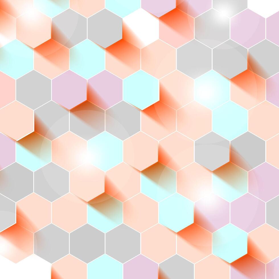 Honeycomb Hexagon Technology Abstract Background vector