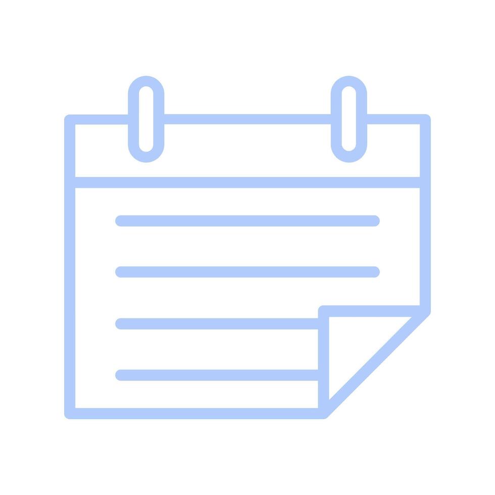 Blue Calendar Line Icon vector