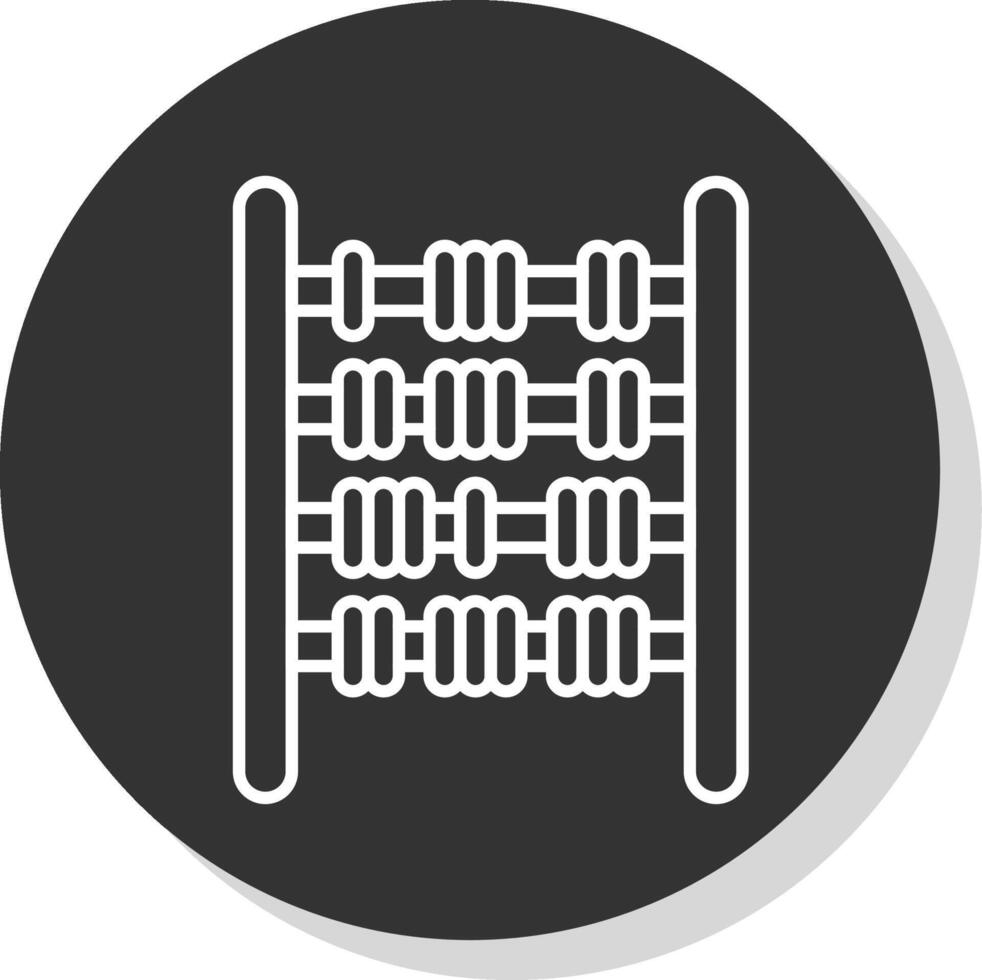 Abacus Line Grey  Icon vector