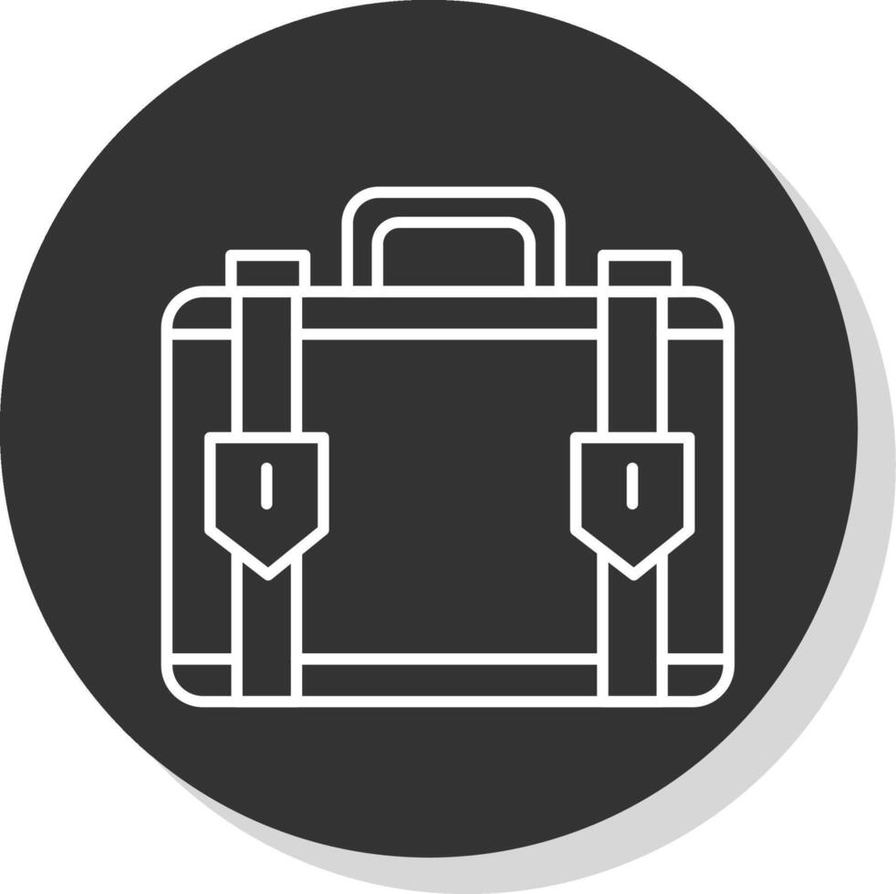 Suitcase Line Grey  Icon vector