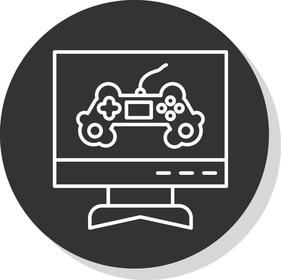 Space Gaming Line Grey  Icon vector