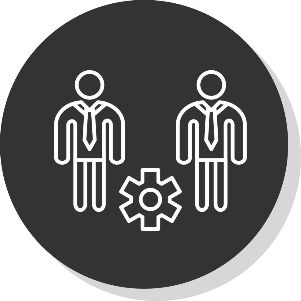 Business People Line Grey  Icon vector